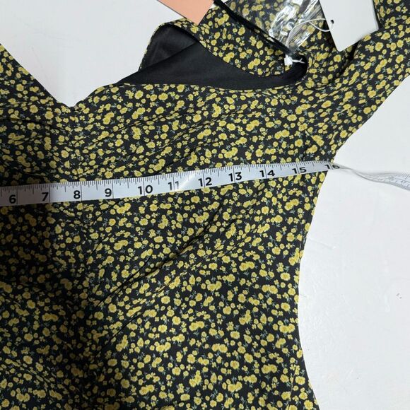 Eimy Istoire Stormi Flower Long Sleeve Midi Dress in Black M NWT - Picture 8 of 16